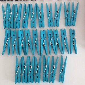 Photo Holder 2" Clothespins Teal